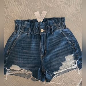 Womens Sz 2 American Eagle Mom Short Jean Denim Shorts New